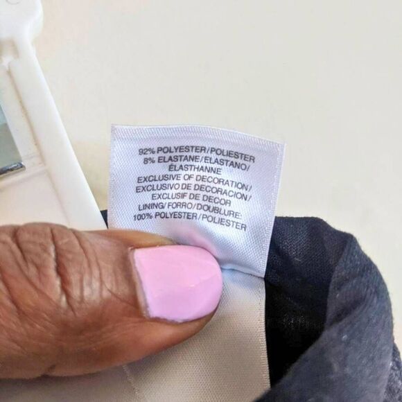 Nine West Pencil Skirt Women's Size 8 Black White Textured Stretch Slim Fit - Picture 11 of 14